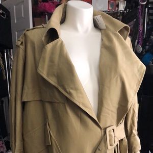 ZARA!! KHAKI TRENCH COAT SIZE S/M RUNS BIG!